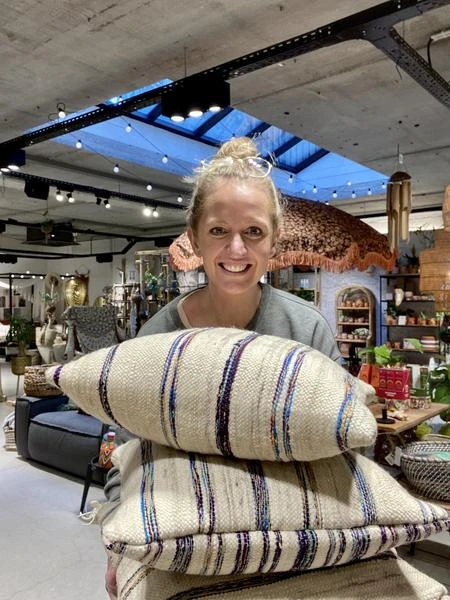 escape Blue Striped Kilim Cushion 9 escape Blue Striped Kilim Cushion