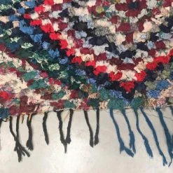 escape Blue/Red/Green Boucherouite Rug 5 escape Blue/Red/Green Boucherouite Rug