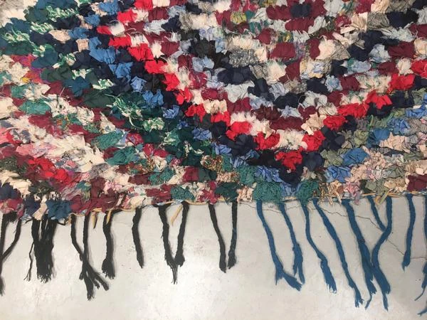 escape Blue/Red/Green Boucherouite Rug escape Blue/Red/Green Boucherouite Rug