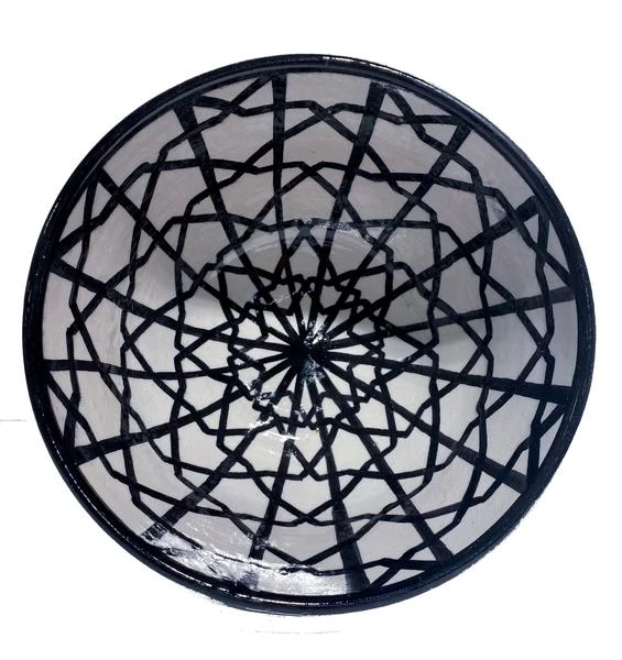 escape Patterned Ceramic Salad Bowl escape Patterned Ceramic Salad Bowl