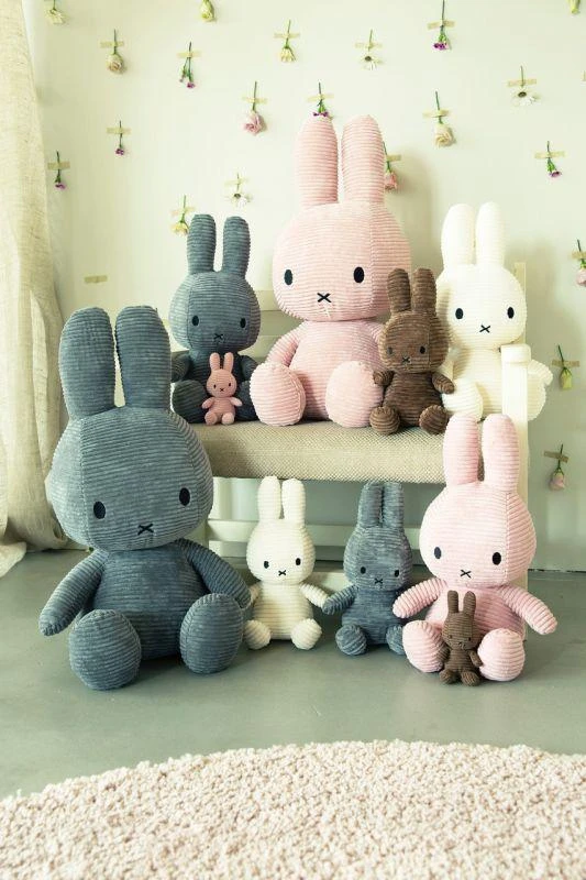 Miffy Miffy Corduroy Bunny Grey Mega Miffy Miffy Corduroy Bunny Grey Mega