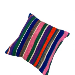 escape Bright Striped Kilim Cushion