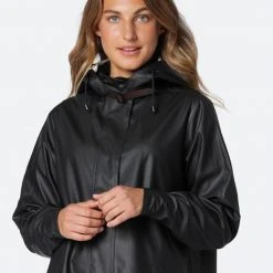 Ilse Jacobsen Hornbaek A Line Raincoat Black 4 Ilse Jacobsen Hornbaek A Line Raincoat Black