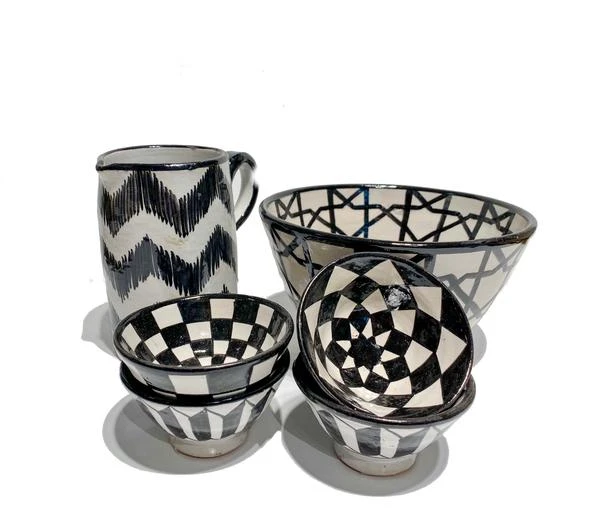 escape Patterned Ceramic Salad Bowl escape Patterned Ceramic Salad Bowl