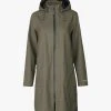Ilse Jacobsen Soft Shell Raincoat With Detachable Hood - Army