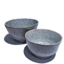 escape Set Of Spotted Ceramic Salad Bowls