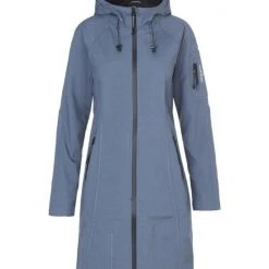 Ilse Jacobsen Long Raincoat Blue Grayness
