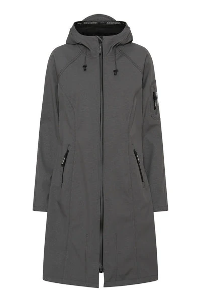 Ilse Jacobsen Long Raincoat - Dark Grey Ilse Jacobsen Long Raincoat - Dark Grey