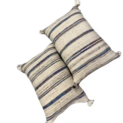 escape Blue Striped Kilim Cushion
