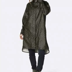 Ilse Jacobsen Light A-Line Raincoat Army Cheetah
