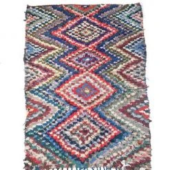 escape Blue/Red/Green Boucherouite Rug