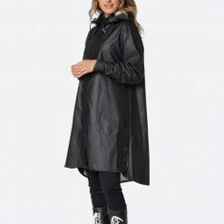 Ilse Jacobsen Hornbaek A Line Raincoat Black