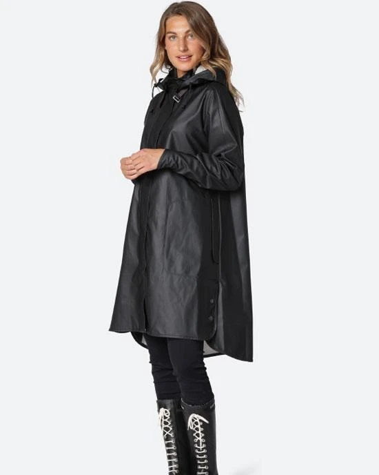 Ilse Jacobsen Hornbaek A Line Raincoat Black Ilse Jacobsen Hornbaek A Line Raincoat Black