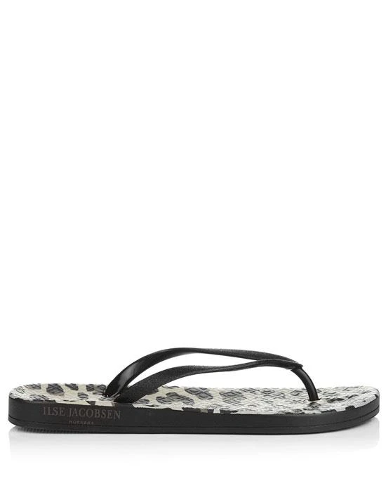 Ilse Jacobsen Flip Flops Black Leopard Ilse Jacobsen Flip Flops Black Leopard