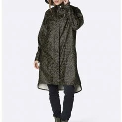 Ilse Jacobsen Light A Line Raincoat Army Cheetah
