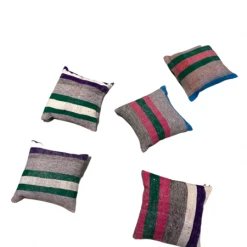 escape Grey Colored Striped Kilim Cushions