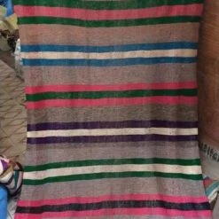 escape Grey Colored Striped Kilim Cushions