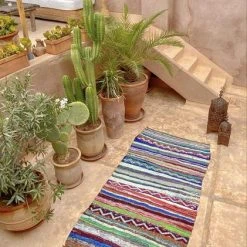 escape Striped Boucherouite Kilim