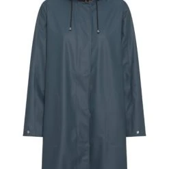 Ilse Jacobsen Soft Shell Raincoat With Detachable Hood - Orion Blue