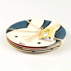 Miffy Set of 4 Head Bamboo Plates 4 Miffy Set of 4 Head Bamboo Plates