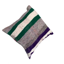 escape Grey Colored Striped Kilim Cushions
