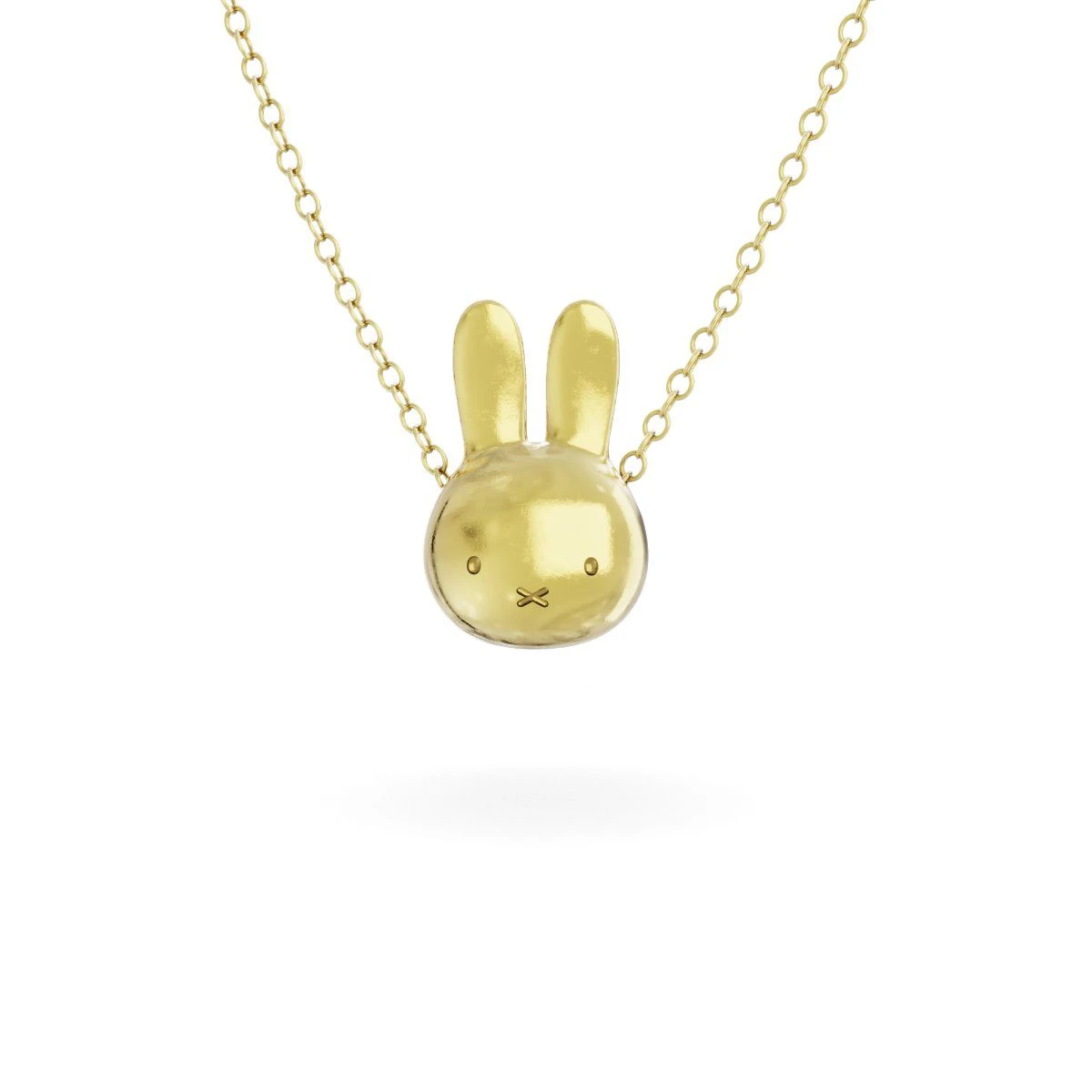 Miffy Miffy Large 18ct Gold Vermeil Head Necklace Miffy Miffy Large 18ct Gold Vermeil Head Necklace