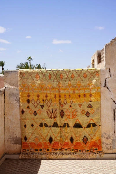 escape Yellow Based Boujad Rug escape Yellow Based Boujad Rug