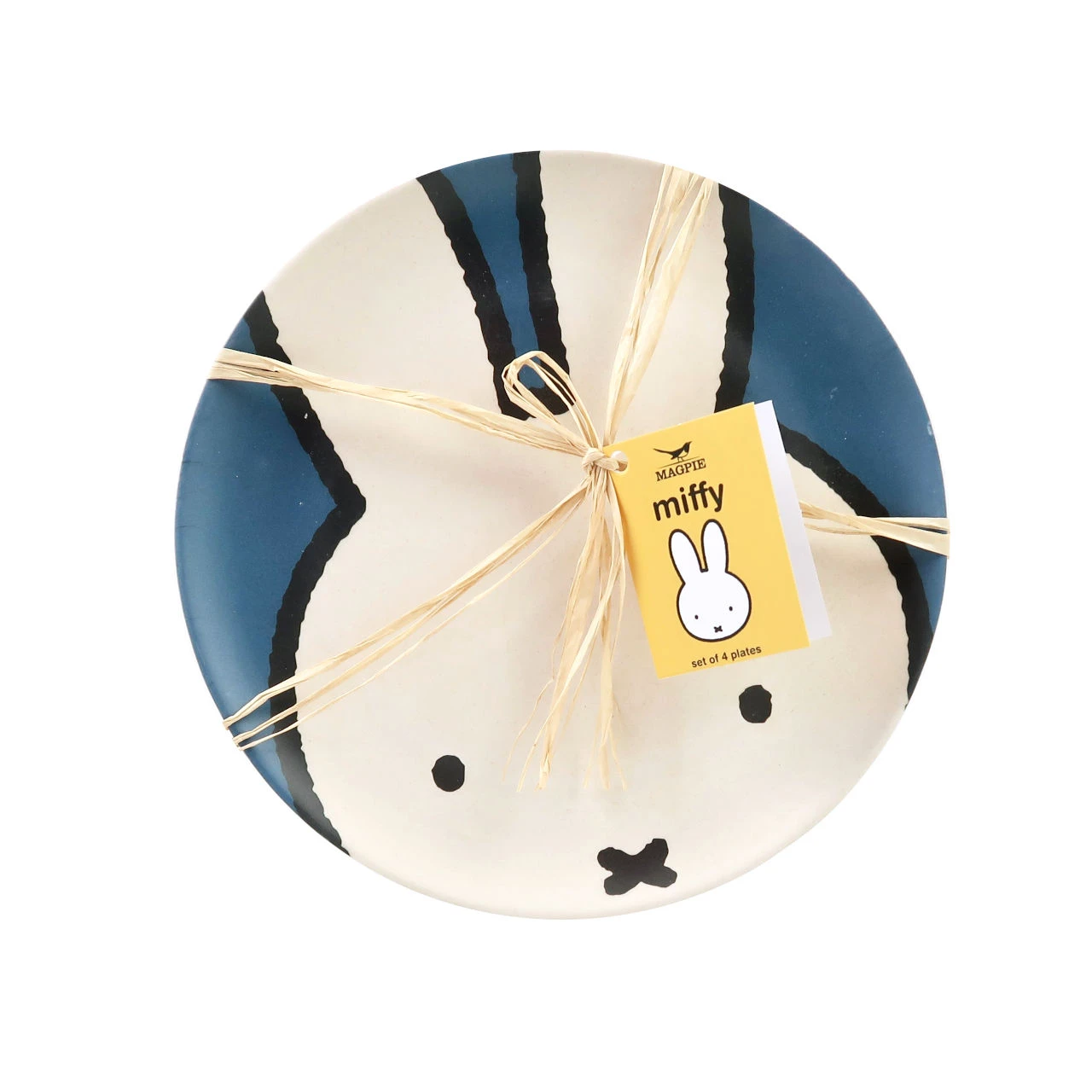 Miffy Set of 4 Head Bamboo Plates Miffy Set of 4 Head Bamboo Plates