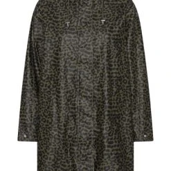 Ilse Jacobsen Light A-line Raincoat - Army Cheetah