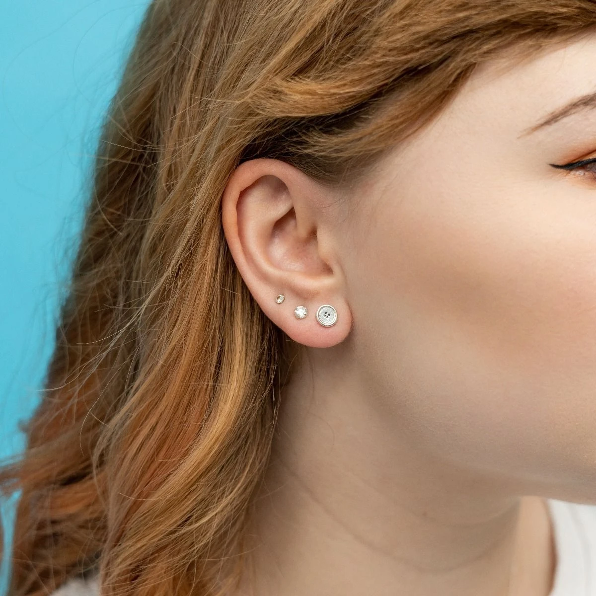 Miffy Miffy Button Stud Earrings Sterling Silver Miffy Miffy Button Stud Earrings Sterling Silver