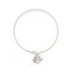 Miffy Miffy Sterling Silver Triple Charm Bracelet
