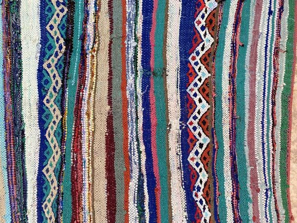 escape Striped Boucherouite Kilim escape Striped Boucherouite Kilim