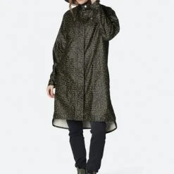 Ilse Jacobsen Light A-line Raincoat - Army Cheetah