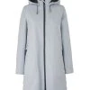 Ilse Jacobsen Soft Shell Raincoat With Detachable Hood - White Blue