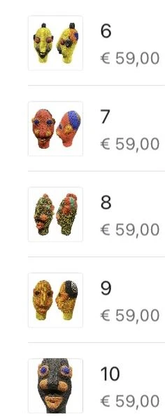 escape Small Beaded Tribal Heads From Cameroon 4 escape Small Beaded Tribal Heads From Cameroon