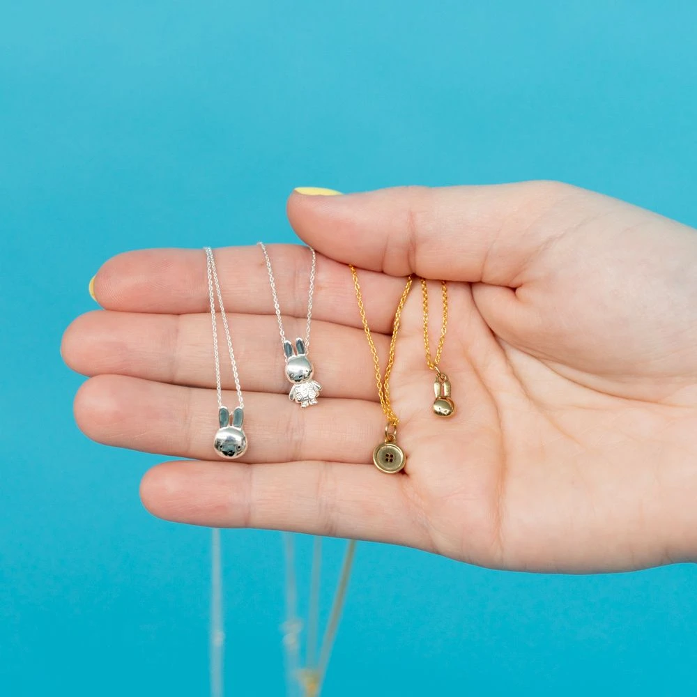 Miffy Miffy Button Necklace 18ct Gold Vermiel Miffy Miffy Button Necklace 18ct Gold Vermiel