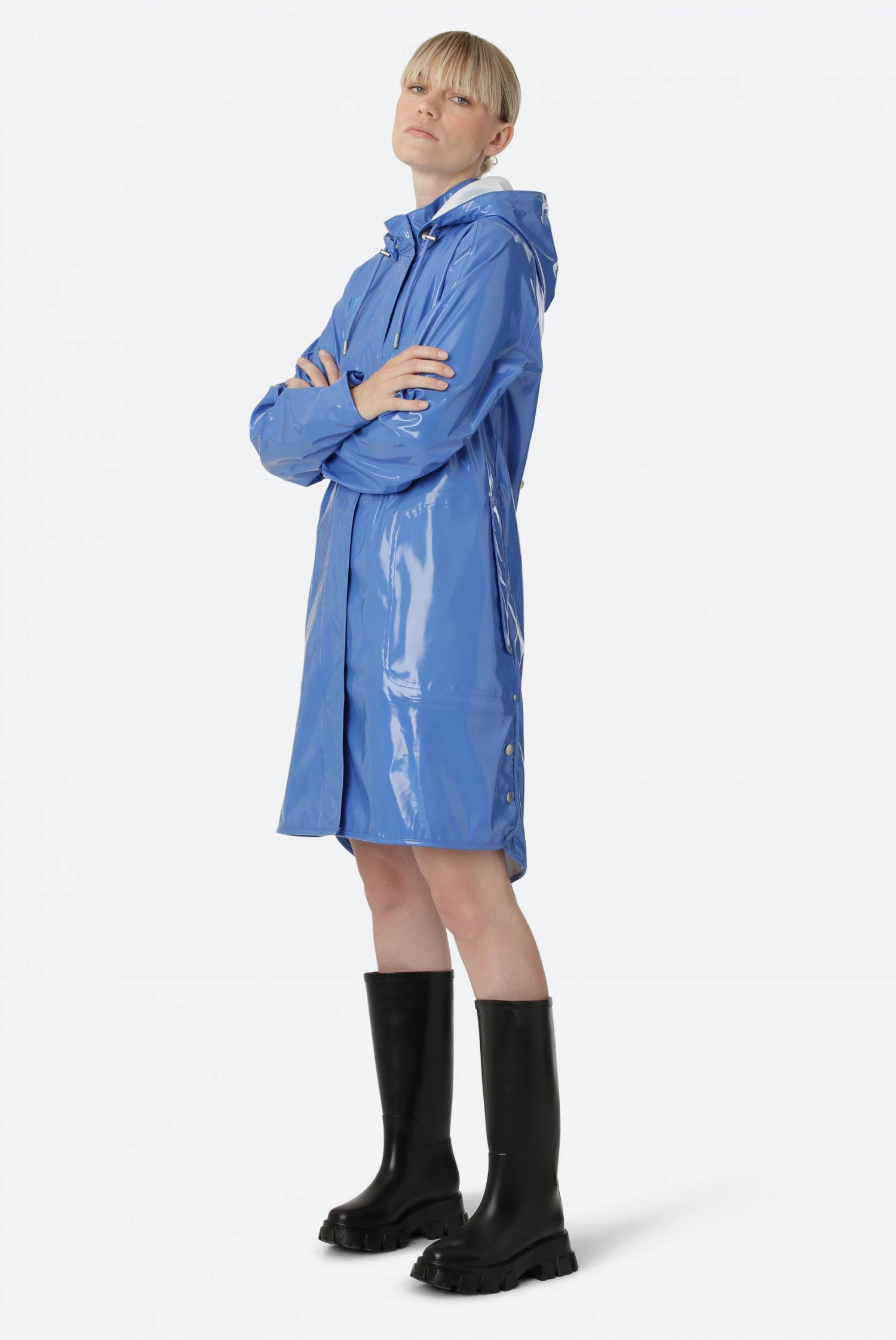 Ilse Jacobsen RAIN71G A'Line Raincoat - Light Regatta Ilse Jacobsen RAIN71G A'Line Raincoat - Light Regatta