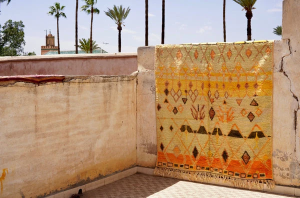 escape Yellow Based Boujad Rug escape Yellow Based Boujad Rug