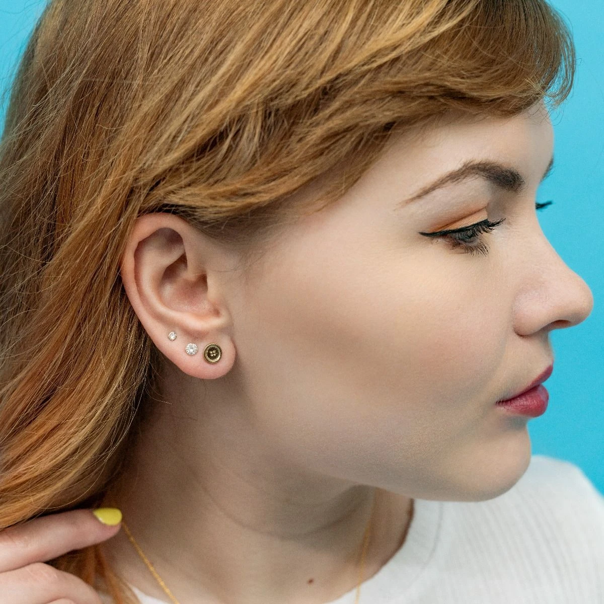 Miffy Miffy Button Stud Earrings 18ct Gold Vermeil Miffy Miffy Button Stud Earrings 18ct Gold Vermeil