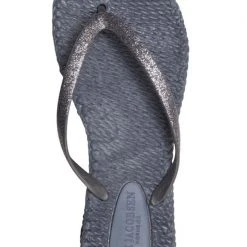 Ilse Jacobsen Grey Cheerful Glitter Flip Flops