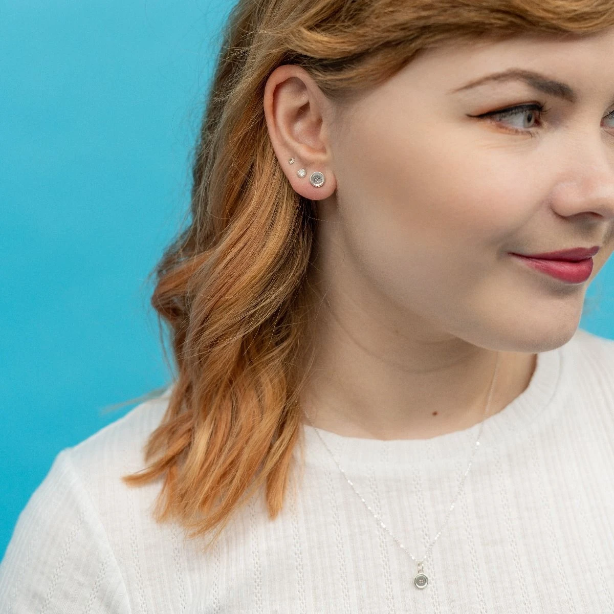 Miffy Miffy Button Stud Earrings Sterling Silver Miffy Miffy Button Stud Earrings Sterling Silver