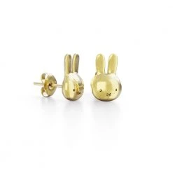Miffy Miffy Mini Head Studs Earrings 18ct Gold Vermeil