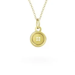 Miffy Miffy Button Necklace 18ct Gold Vermiel