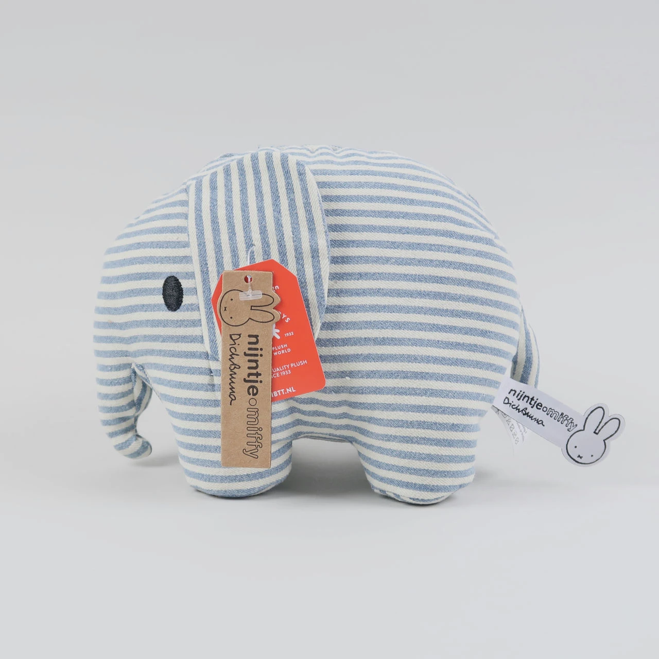 Miffy Denim Stripe Elephant Toy 6 Miffy Denim Stripe Elephant Toy