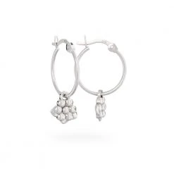 Miffy Miffy Sterling Silver Daisy Hoop Earrings