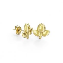 Miffy Miffy Tulip Stud Earrings 18ct Gold Vermeil