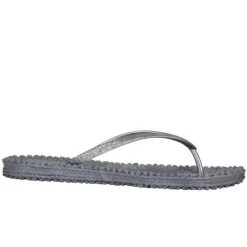 Ilse Jacobsen Grey Cheerful Glitter Flip Flops