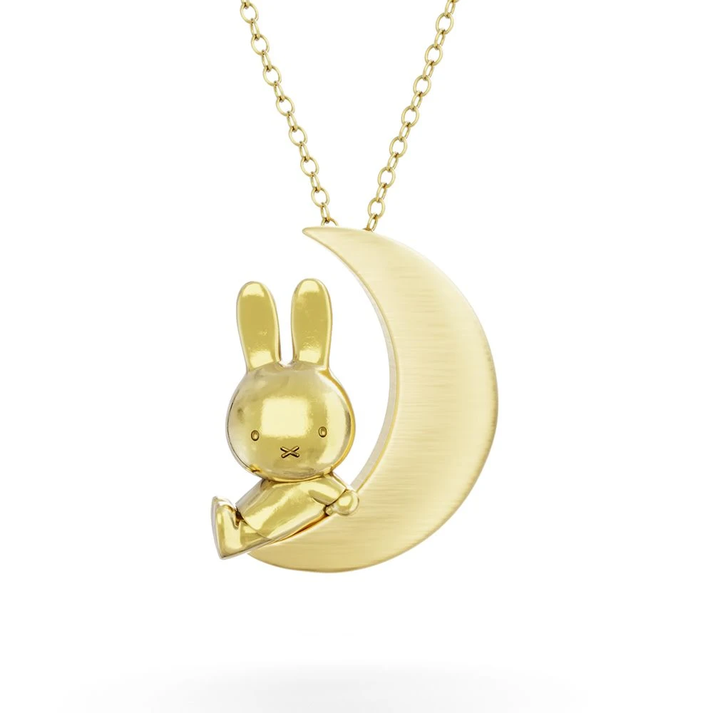 Miffy Miffy and The Moon 18ct Gold Vermeil Necklace Miffy Miffy and The Moon 18ct Gold Vermeil Necklace