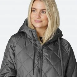 Ilse Jacobsen AERIAL01 Padded Raincoat - Dark Shadow