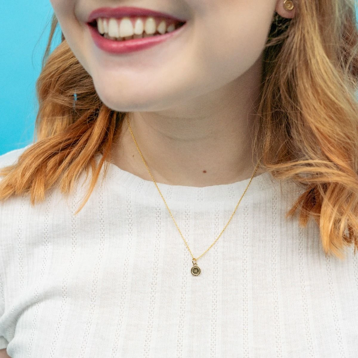 Miffy Miffy Button Necklace 18ct Gold Vermiel Miffy Miffy Button Necklace 18ct Gold Vermiel